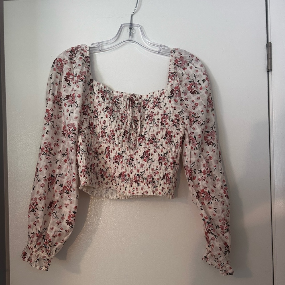 American Eagle Long Sleeve Floral Shirt